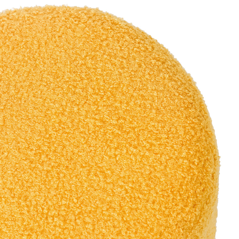 Repose-pieds rond, Peluche jaune