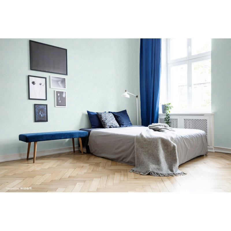 Sherborne 10m x 53cm Textured Wallpaper Roll, Blue