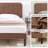 Queen Bed Frame Set Of 2, 2 Pack Upholstered Platform Bed Frame With Adjustable Headboard, Modern Bedroom Bed Set For Apartment, Airbnb, Rental, Guest Room, Home Staging-124945372