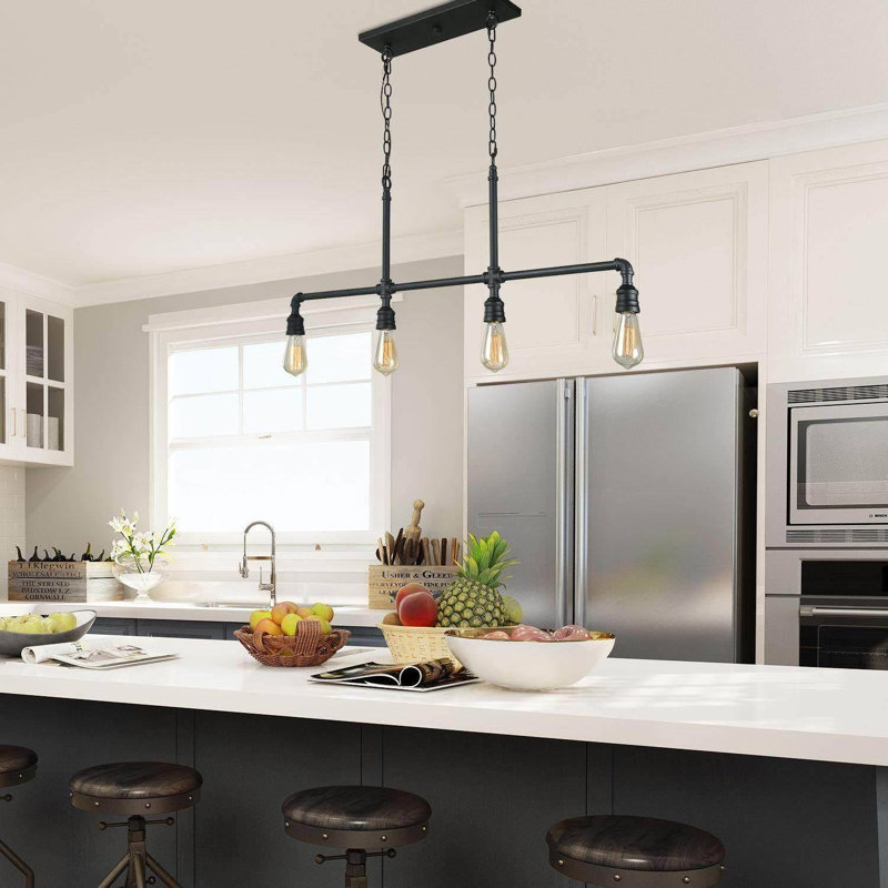 Luminaire suspendu noir sable 4 lumières Jieun