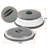 Cheer Collection Collapsible Microwave Splatter Cover and Kitchen Strainer Gray