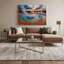 Art mural sur toile gris avec villes du Parc national de Yellowstone-1900237658