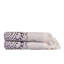 Ensemble de serviettes luxueuses, écru et mauve, 19,7 po x 35,4 po | 100% coton, 19,4 oz / y² | Ultra-absorbant, doux et durable | Parfait pour le spa, la salle de bain et la maison, design élégant-959827145