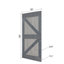 Porte de grange à panneaux en bois massif à finition K Series avec trousse de quincaillerie d'installation - assemblage requis-85421461-113959054