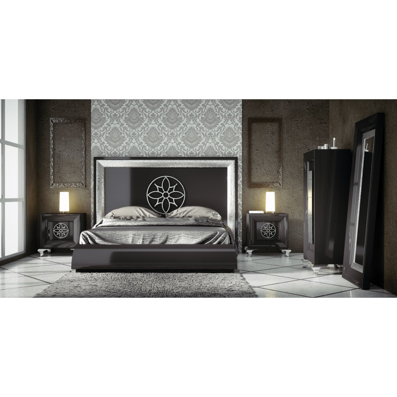 Annalya Panel Bed, King, Matte