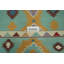 Tapis bleu turquoise à motif oriental kilim 7 x 10