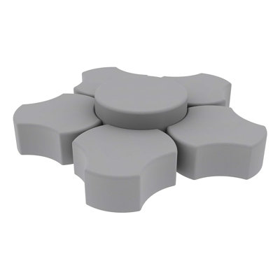 Pro Series Upholstered Spoke Ottoman, 6-Pack