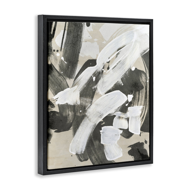 Art mural moderne sur toile flottante encadrée moderne par Joris Hoefnagel, Cadre flottant noir de jais, H 31 po x l 25 po