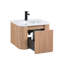 Meuble-lavabo mural de 24 po avec lavabo au design incurvé, finition en bois texturé ondulé, marbre de culture intégré intégré, meuble-lavabo flottant moderne pré-assemblé avec tiroir à fermeture en douceur-1362232652
