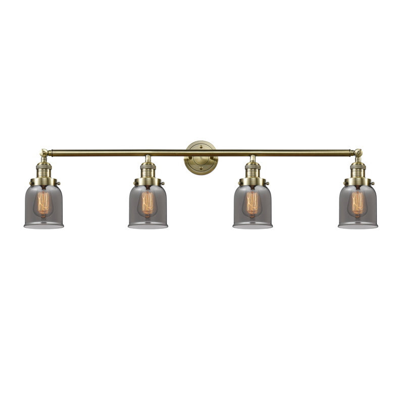 Gatto 4 - Light Dimmable Vanity Light, 60 Watt Vintage Incandescent Bulb, Plated Smoked, Polished Nickel
