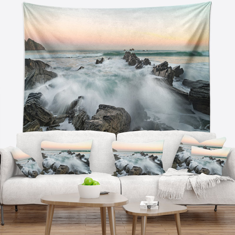 Tapisserie à eau de mer biscay, H 32 po x l 39 po