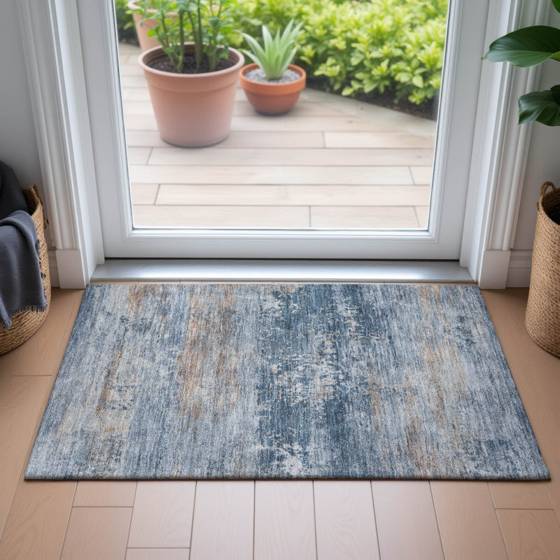 Machine Washable Indoor/Outdoor Meredith ACN2146 Abstract Rug, Rectangle 1'8" x 2'6"