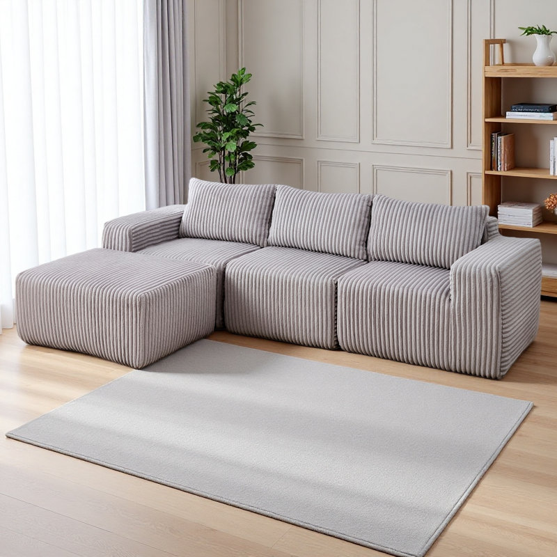 Canapé modulaire Modern, Tissu gris pâle
