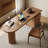 Tan Semi-Circle Solid Wood desks-107362579