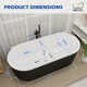 Colour 67''L x 31''W Freestanding Soaking Acrylic Bathtub with Chrome Drain and Overflow