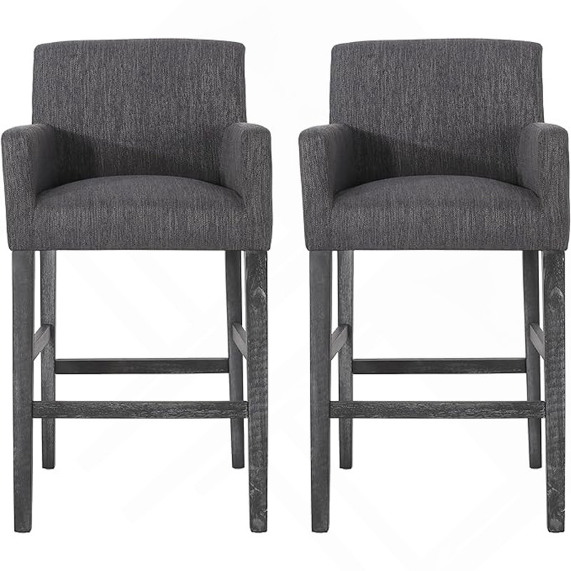 Tabourets de comptoir rembourrés de 30,5 pouces, 1, Gris anthracite