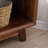 Simple solid wood glass pantry sideboard