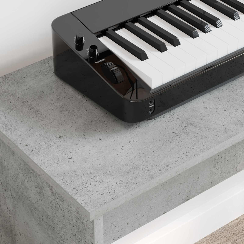 Writing Desk, Concrete Grey, 64cm. H x 120cm. W x 32cm. D