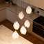 Lustre floral en céramique 6 lumières à intensité variable avec source lumineuse
