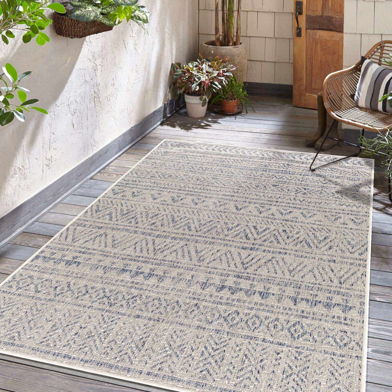 Mendota Machine Woven Moroccan Area Rug , Round 5'3"