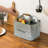 4 Slot Galvanized Flatware Caddy
