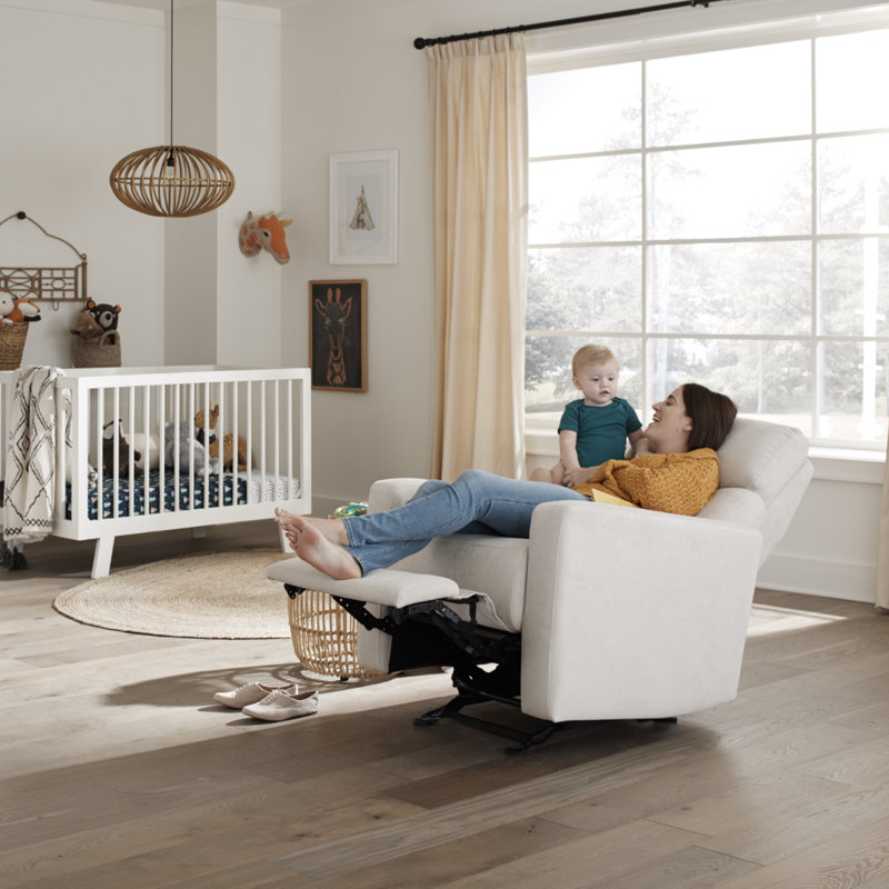 Nurture& The Glider Premium Power Recliner Nursery Glider Chair with Adjustable Head Support, Ivory