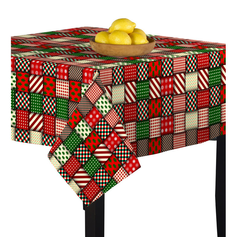 Sedgefield Christmas Quilt Tablecloth, 60" W x 60" L