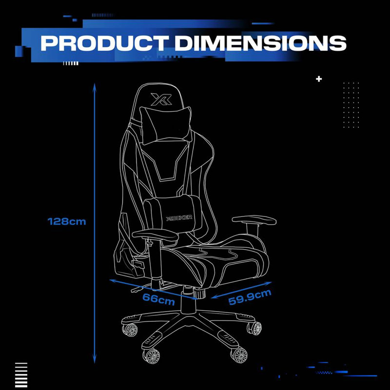 X Rocker Agility Esports Gaming Chair, Blue