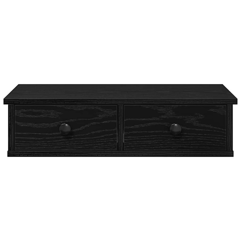113-9 Wall Mounted Shelf, 15cm H x 60cm W x 28cm D, Black