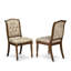 L'ensemble de salle à manger 7 pièces se compose d'une table de salle à manger rectangulaire moderne et de 6 chaises de cuisine en cuir PU beige clair, finition noyer antique-843223546-843223542-864957839