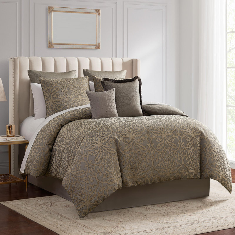 SIGNATURE Clancy 8pc Comforter Set, Queen Comforter + 7  Additional Pieces 