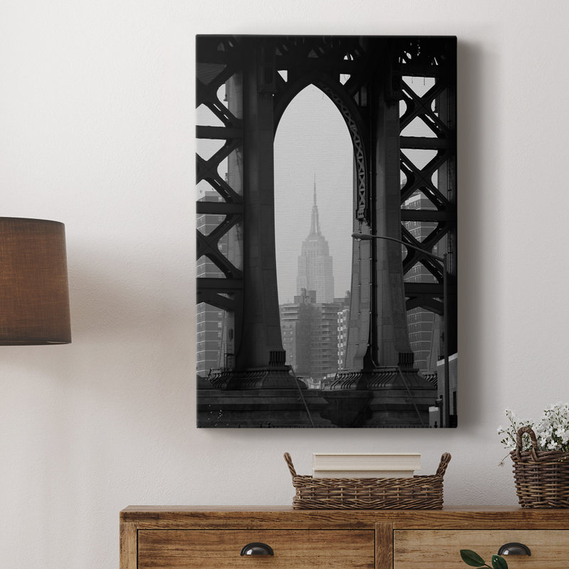 Vue à travers le pont - galerie Cavas sur mesure, H 12 po x l 8 po
