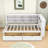 Haileyjo Wood Daybed with 2 Drawers,USB Charging and Shelves-1702522328-1702522331
