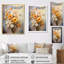 «Darb Beige Sunflowers», impression romantique sur toile-217004790-217004789