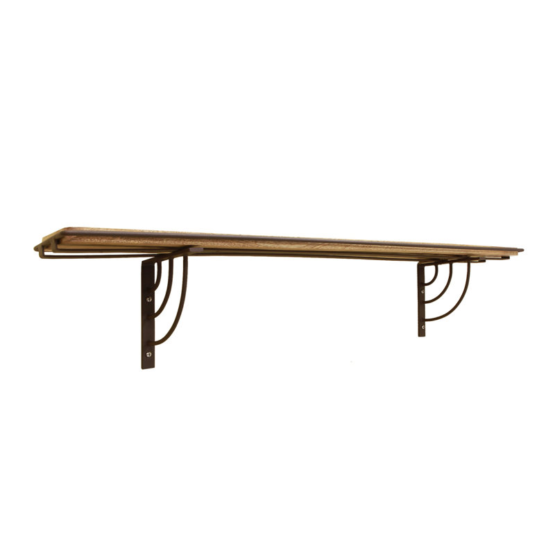 Roman Bronze Wrought Iron 36" Plant Shelf Bracket