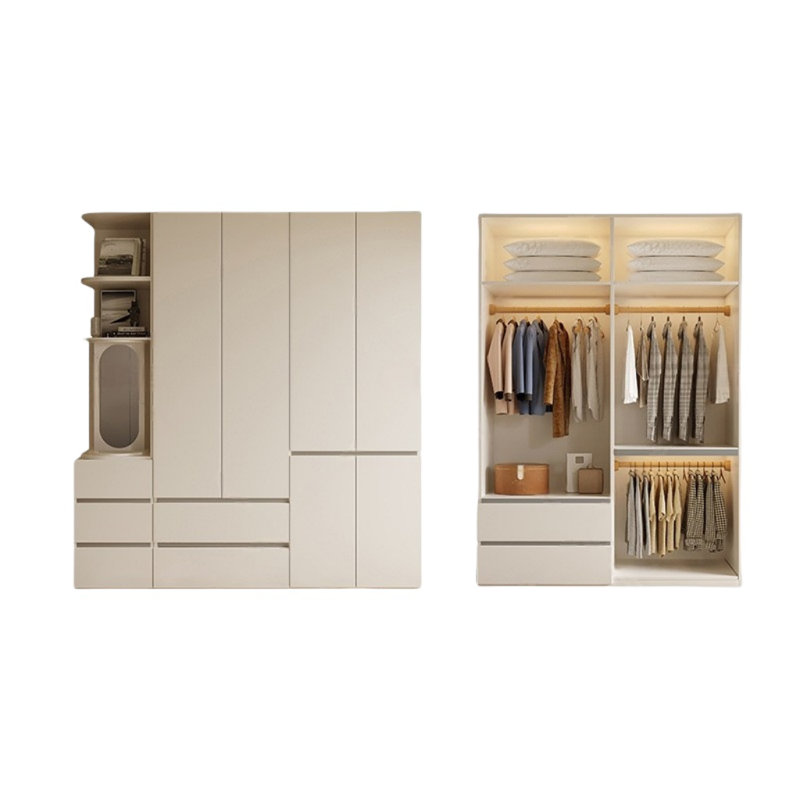 Garde-robe blanche simple et moderne