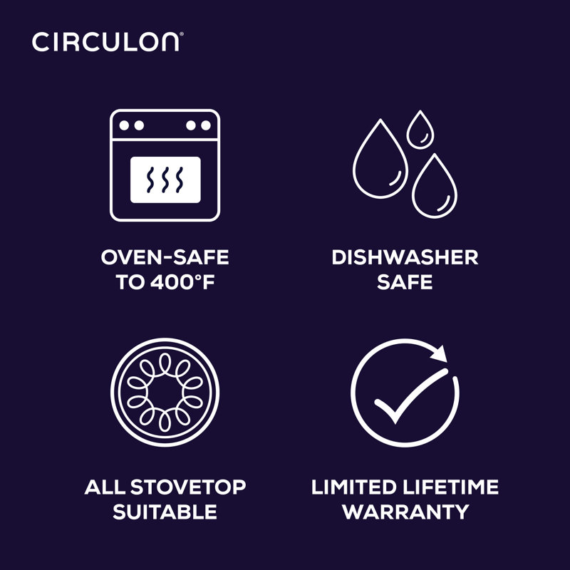 Circulon A1 Series with Scratchdefense Technology Nonstick Induction Straining Sauce Pan with Lid, 2 qt.