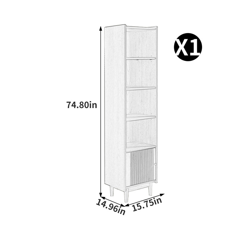 Bibliothèque verticale simple de style européen