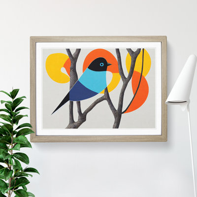 Serene Abstract Bird - Framed Print
