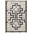 Edmonia Minimalist Medallion Machine-Washable Ivory/Dark Gray Rug-1782494439
