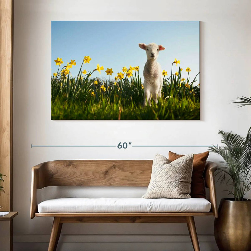 Brampt Springtime Lamb, 32" H x 48" W