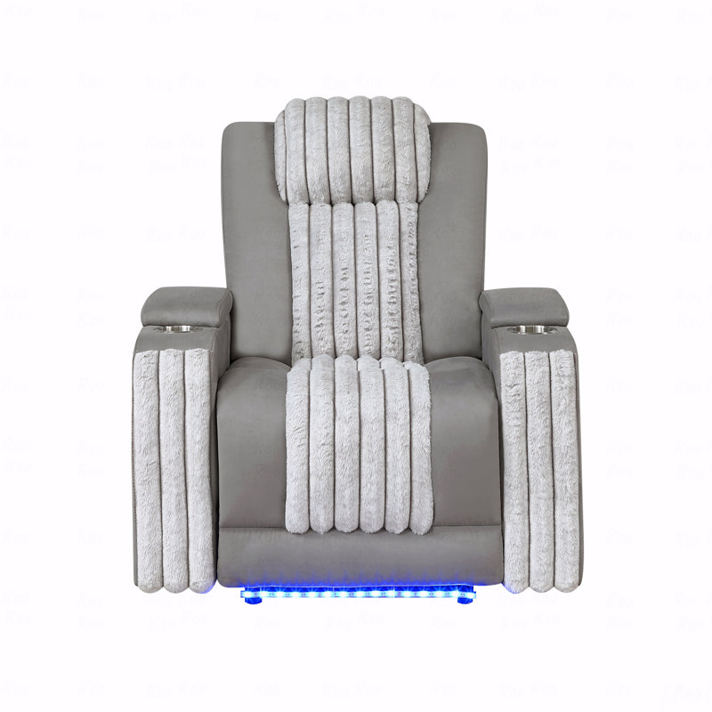Duran Gray Power avec fonction inclinable avec appui-tête électrique et DEL