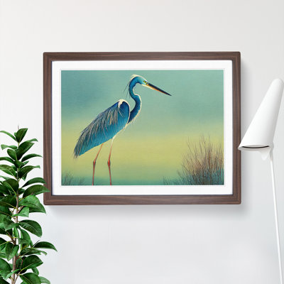 Watercolour Heron Bird Vol.2 1 Piece Single Picture Frame Painting