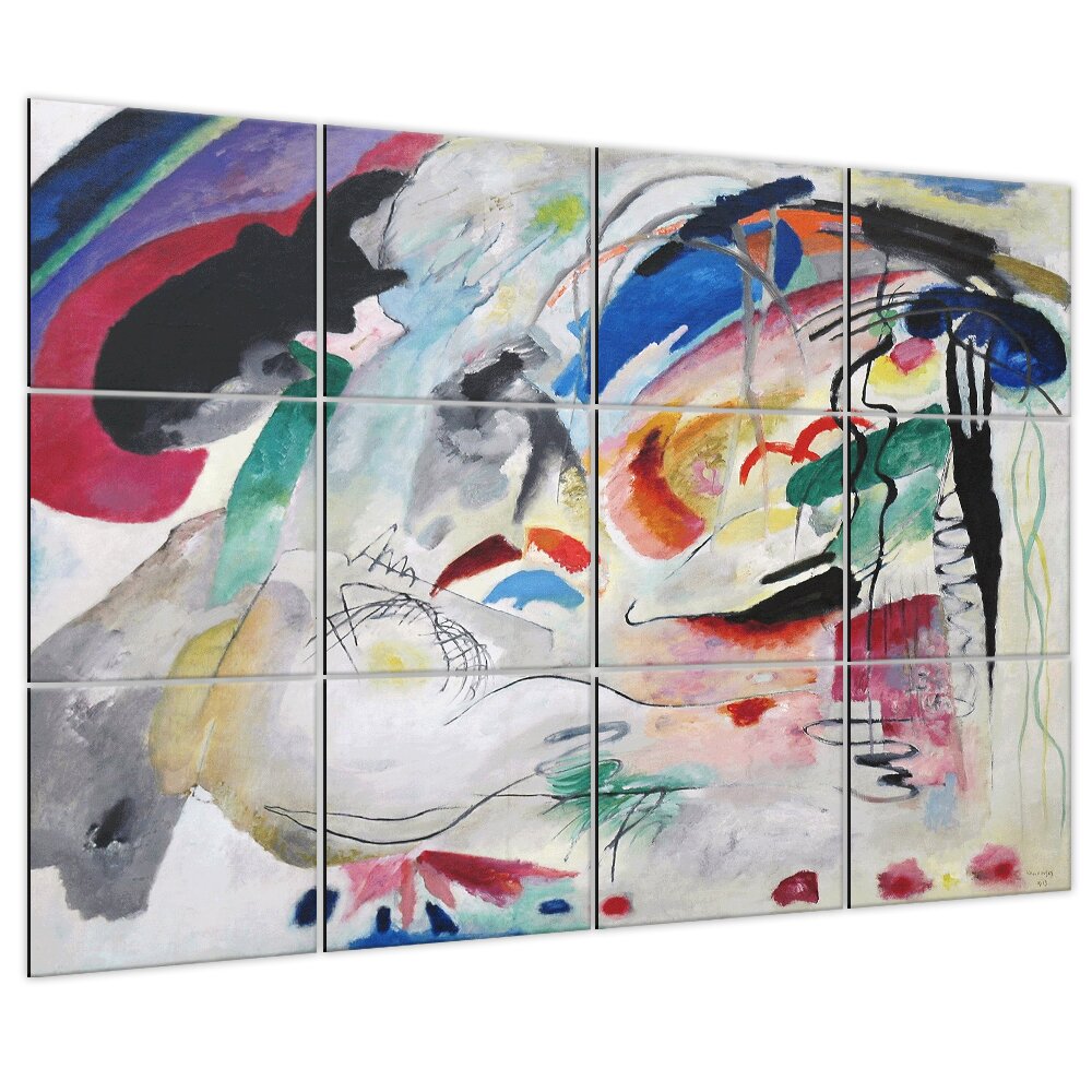 Multi Panel Wand Kunst Improvisation - Wassily Kandinsky Cm. 150X200 (12 Tafeln)