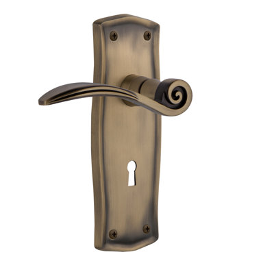 Prairie Plate Single Dummy with Decorative Keyhole and Swan Lever