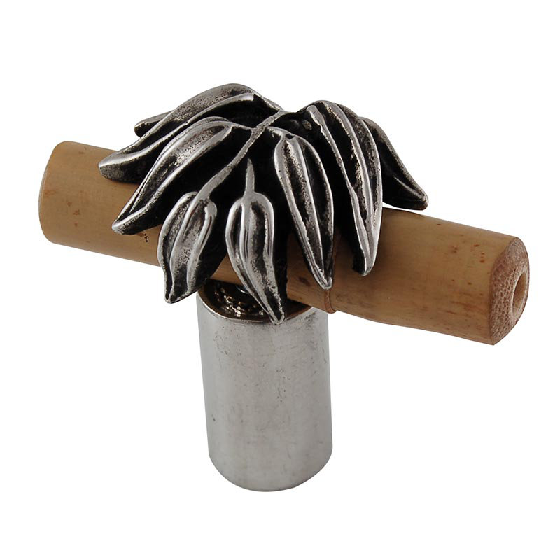 Palmaria Bar Knob, Antique Silver