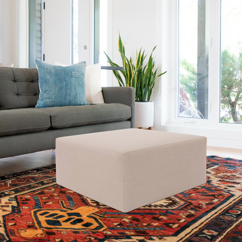 Repose-pieds Averey, Lin beige