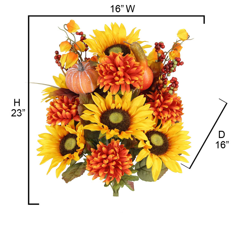 Sunflower Arrangement, Gold Orange