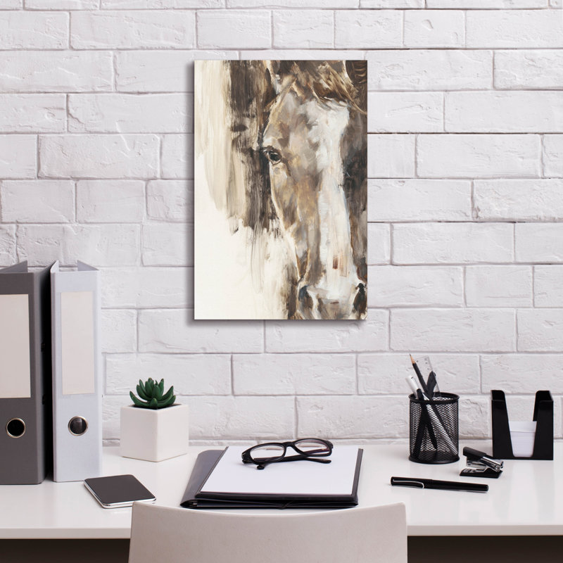 Art mural sur toile, «Cr majorité équine étude 1» par Ethan Harper, H 18 po x l 12 po