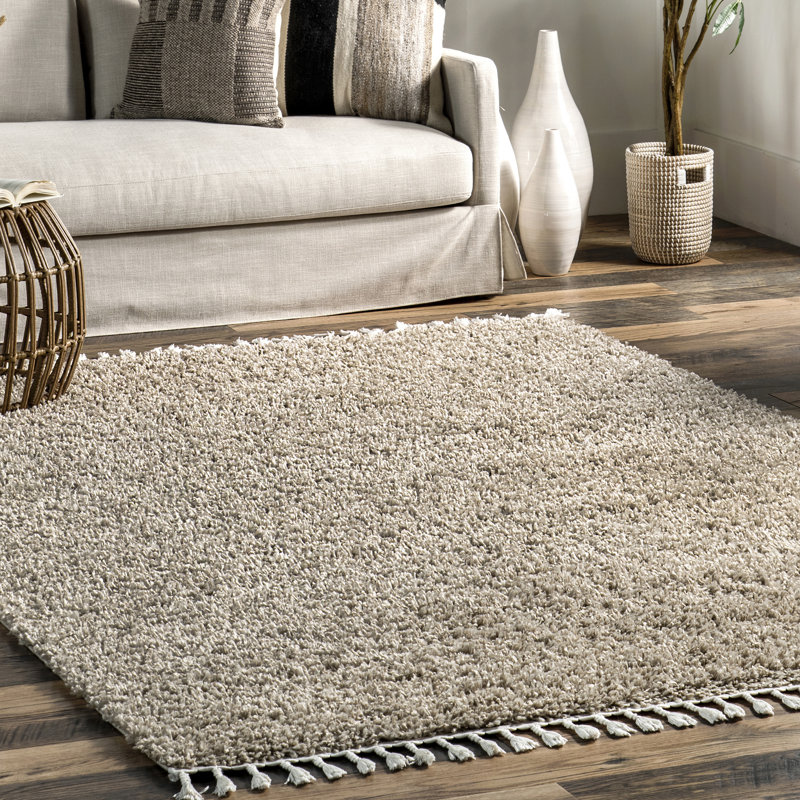 Simms Power Loom Performance Shag Tasseled Rug, Rectangle 6' 7" x 9' 4"